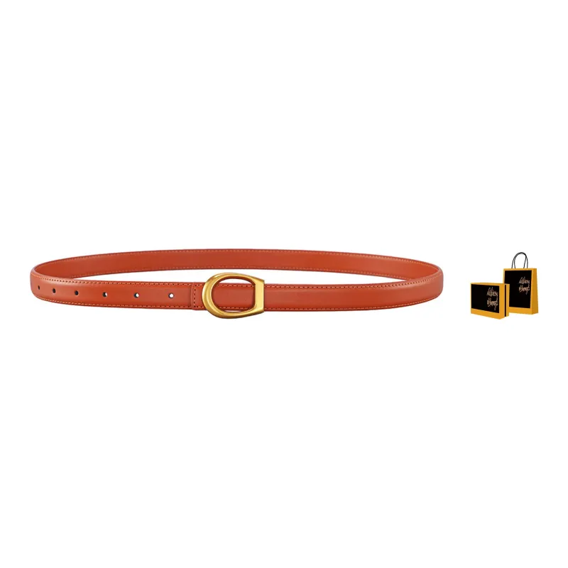 ALIEN BANG Cow Leather Leather Belts Women's 1.8CM-2