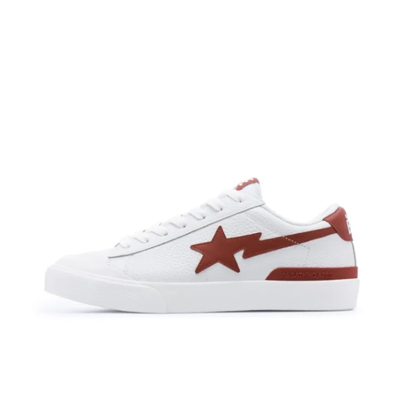 BAPE A BATHING APE Mad Sta White Red-0