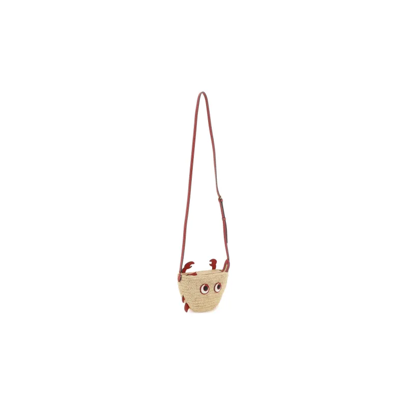 Anya Hindmarch Raffia Fiber Shoulder Bag Crossbody Bag Women's Beige-1