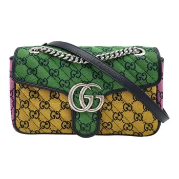 GUCCI GG Marmont Canvas Crossbody Bag Shoulder Bag Women's Multicolor