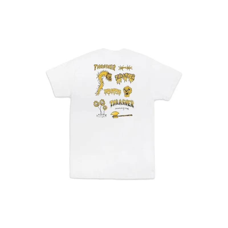 Thrasher T-Shirts Men White-1