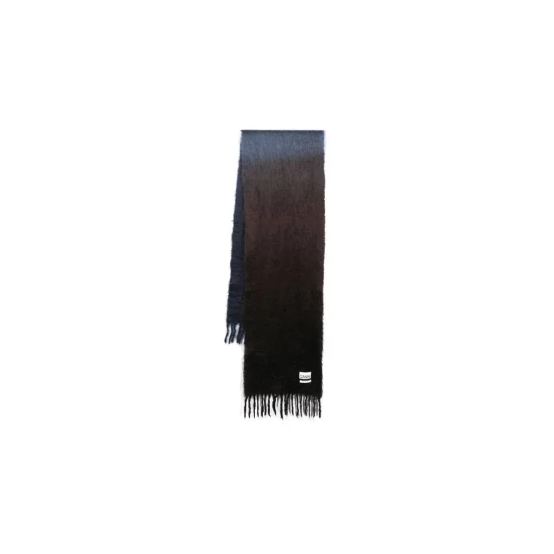 GANNI Knit Scarves Women's Black-2