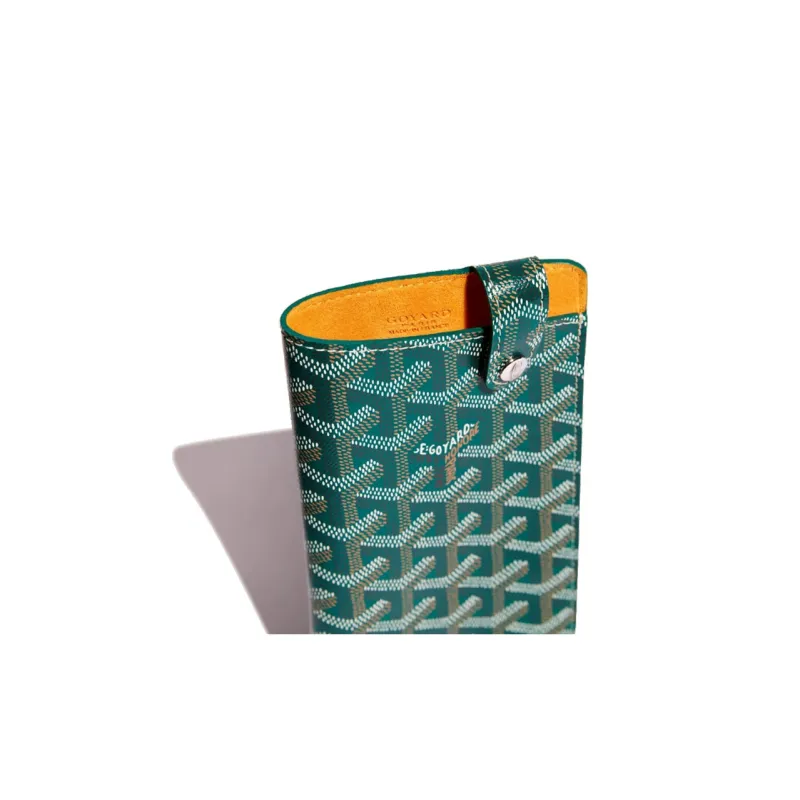 GOYARD Montmartre Canvas With Leather Cell Phone Pouch Large Size Unisex Green-3