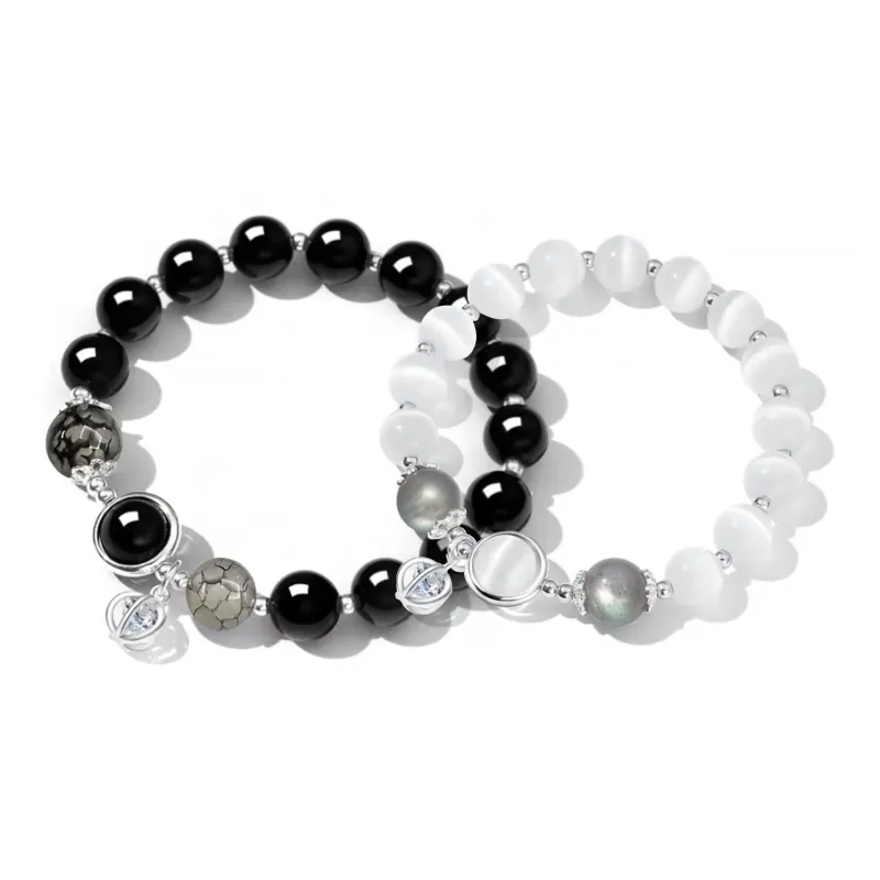 Teddy Bear Collection Obsidian Bracelets Unisex-6
