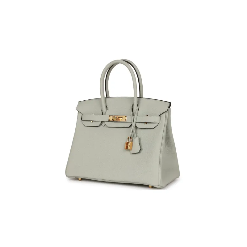 HERMES Birkin Togo Calfskin Birkin Bag Handbag Regular Women's 0WGris Neve Ice Crystal Gray-1
