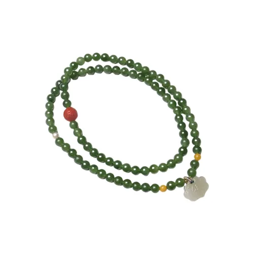 Shujie Hetian Jade Bracelets Unisex Green