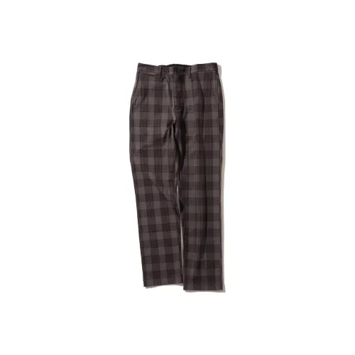 Beams Casual Pants Men Mocha Plaid