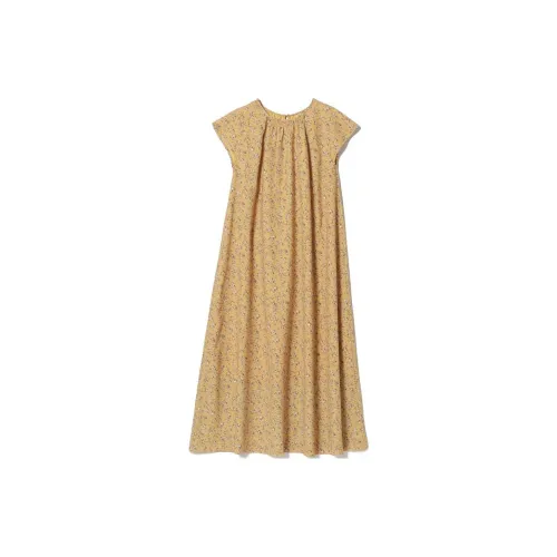 Beams Short-Sleeved Dresses Women's Mustard