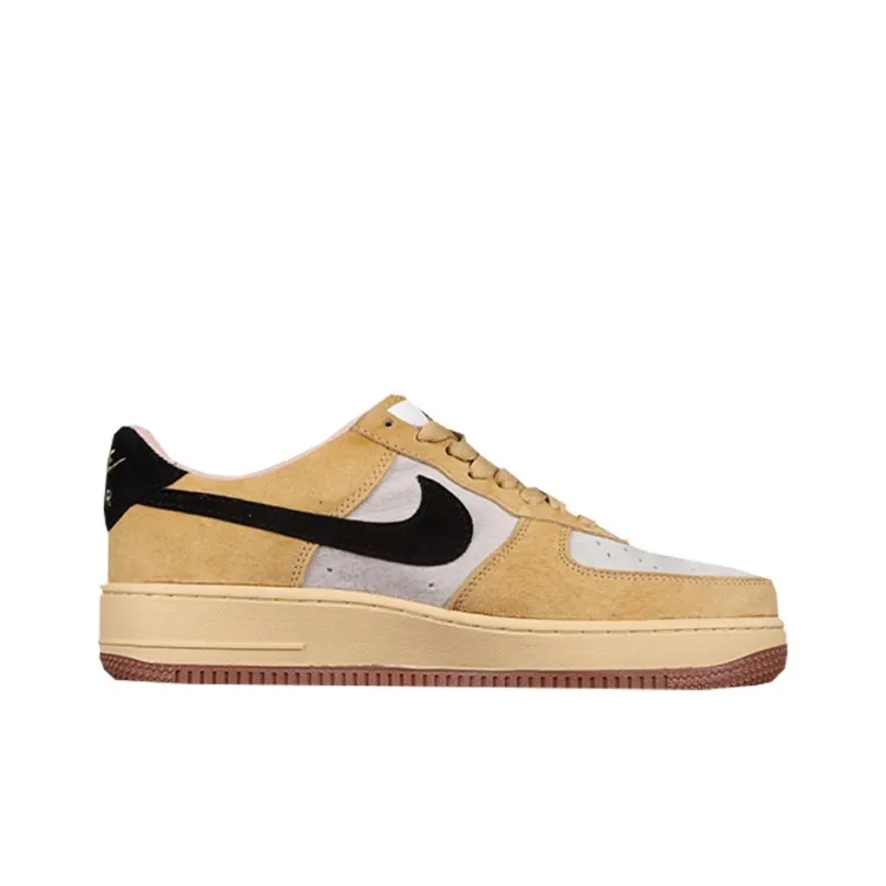 Nike Air Force 1 Low 07 Anti-Slip Wear-Resistant Low-Top Skateboard Shoes Unisex Brown Black White-1