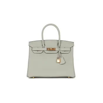 HERMES Birkin Togo Calfskin Birkin Bag Handbag Regular Women's 0WGris Neve Ice Crystal Gray