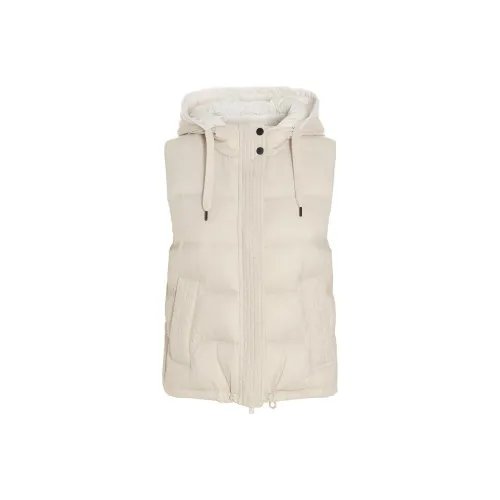 Brunello Cucinelli Vests Women's Apricot Cream