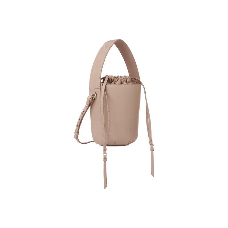 Chloe Smooth Calfskin With Lambskin Accents Bucket Bag Portable Crossbody Bag Shoulder Bag Women's Pink Beige-1