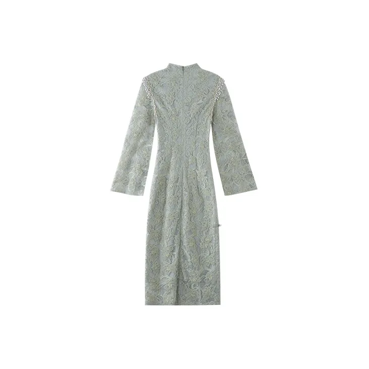JINYE ORIENTAL Cheongsams Women's Gray Green-1