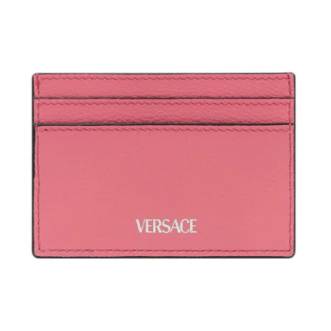 VERSACE La Medusa Cow Leather Card Holder Card Holder Women's Pink-2