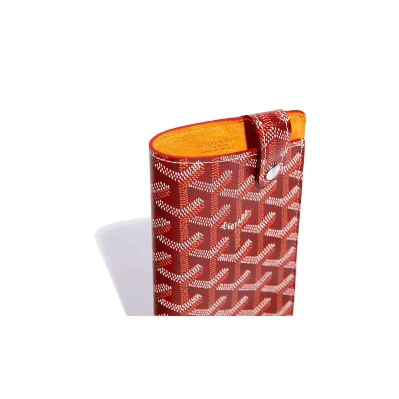 GOYARD Montmartre Canvas With Leather Cell Phone Pouch Large Size Unisex Red-2
