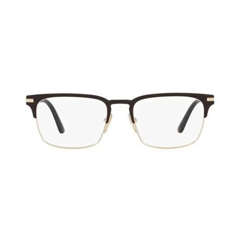PRADA Plate Frame Rectangular Eyeglass Frames Men's Tortoiseshell-0