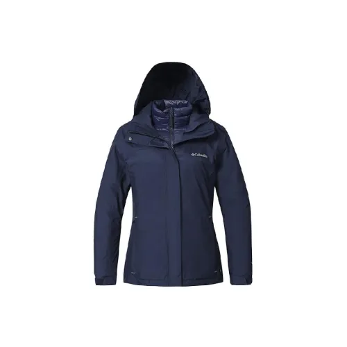 Columbia Windbreaker Jackets Women's Navy Blue