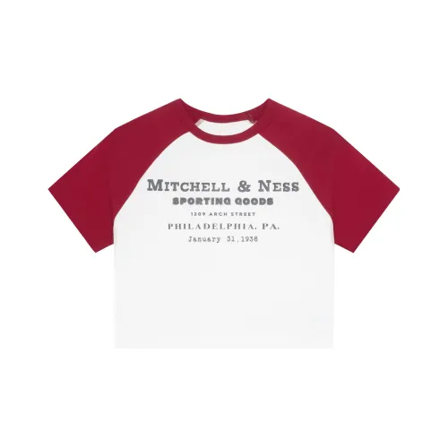 Mitchell Ness Crop Tops Women's Red