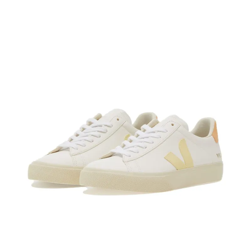VEJA Campo Chromefree Leather White Sun Peach Women's-2