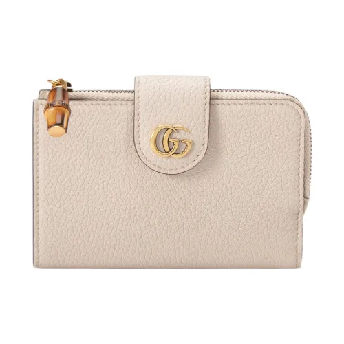 GUCCI Leather Wallet Medium Size Women's Light Pink