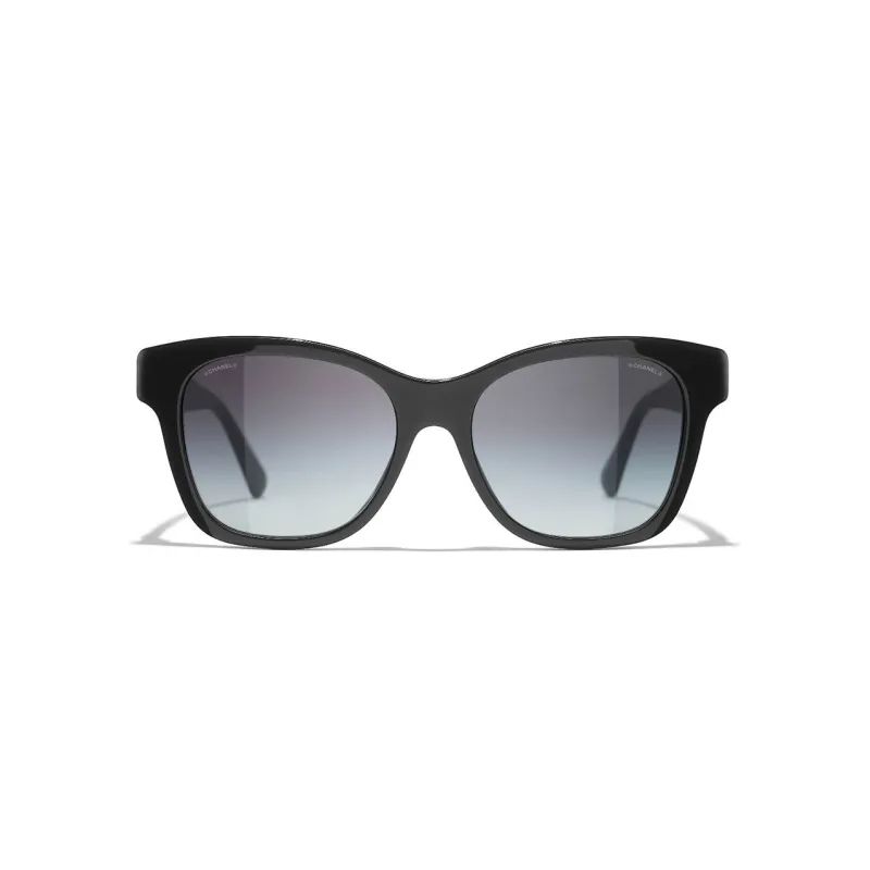 CHANEL Plate Frame Butterfly Sunglasses Unisex Black-1