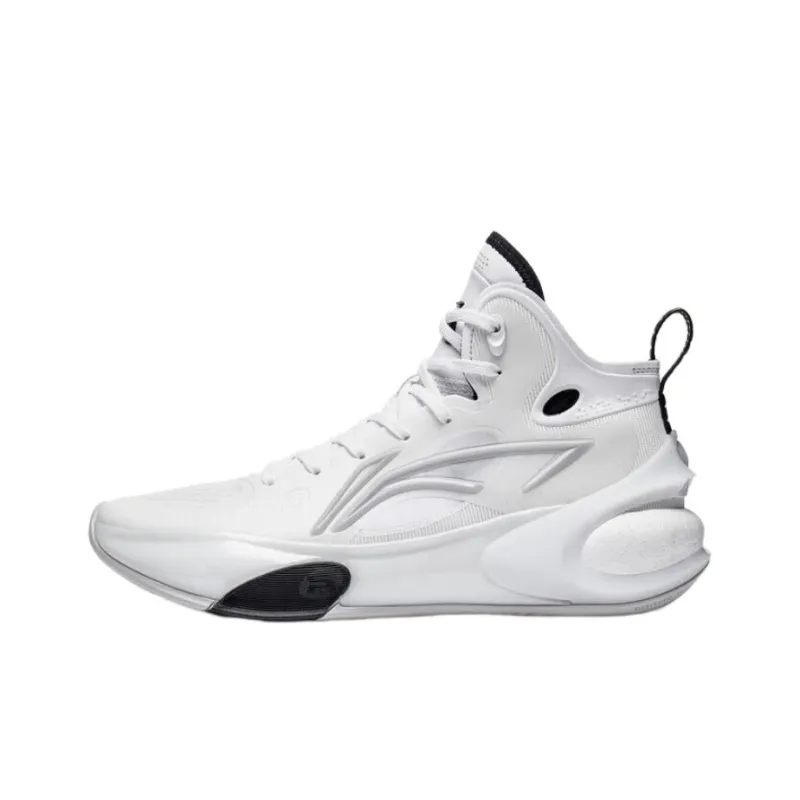 LiNing YuShuai 17 Abrasion Resistant High Top Basketball Shoes Men's Black White-0