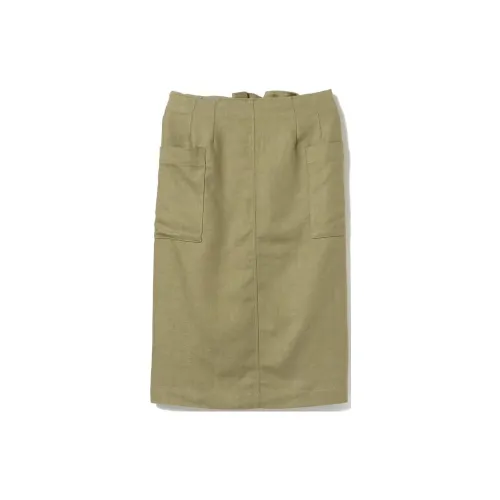 Beams Casual Long Skirts Women's Olive Green