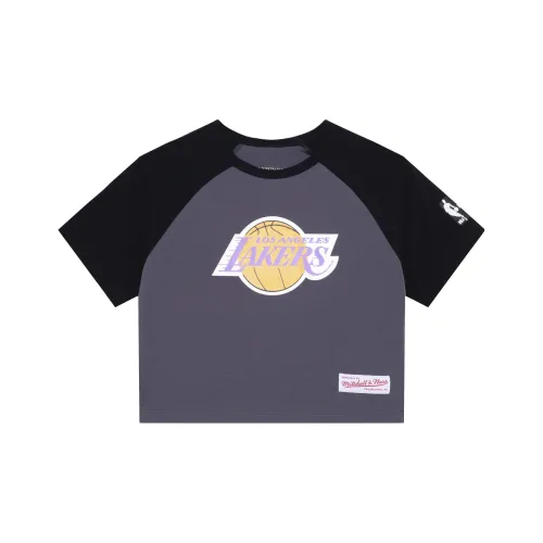 Mitchell Ness Crop Tops Women's Gray