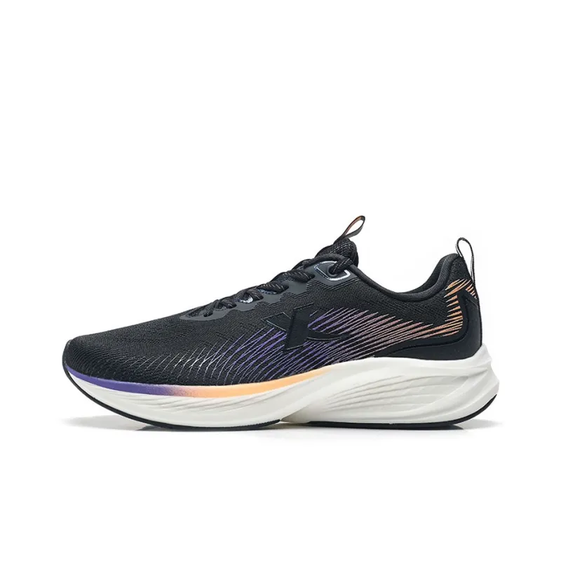 XTEP Cushioning Breathable Lightweight Low Top Running Shoes Men's Black-0