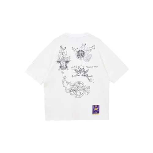 JACK&JONES X Lakers Nba T-Shirts Unisex Moonlight Gray MOONBEAM