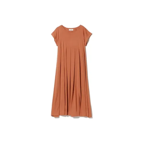Beams Short-Sleeved Dresses Women's Brown