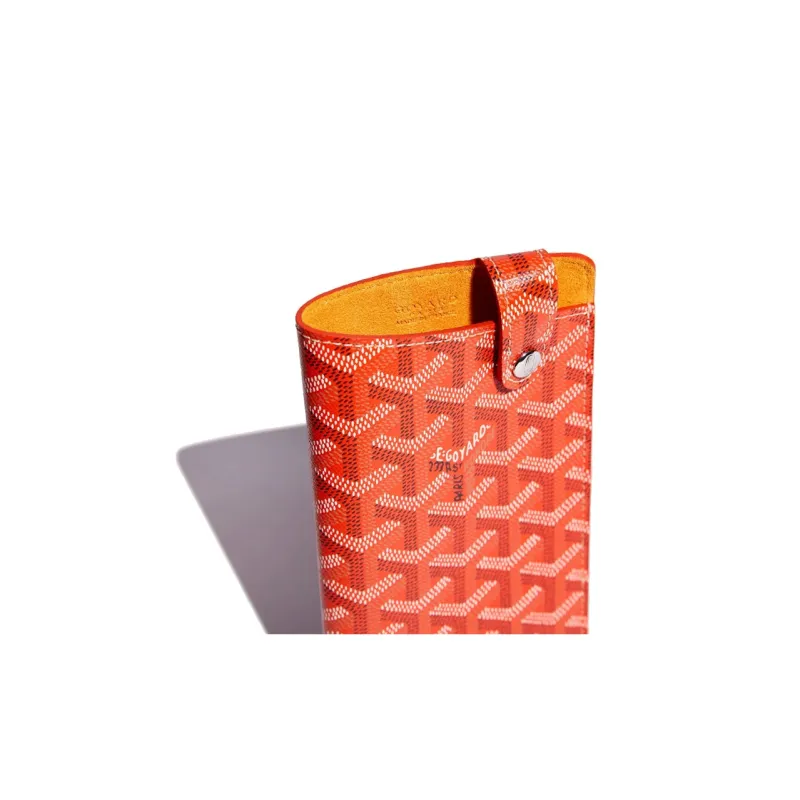 GOYARD Montmartre Canvas With Leather Cell Phone Pouch Large Size Unisex Orange-2