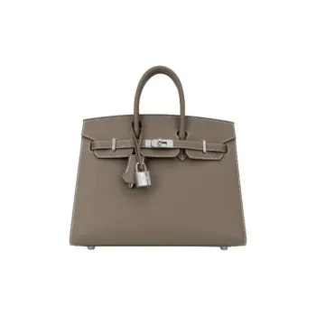 HERMES Birkin Epsom Leather Birkin Bag Handbags Regular Women's 18 Etoupe Elephant Gray