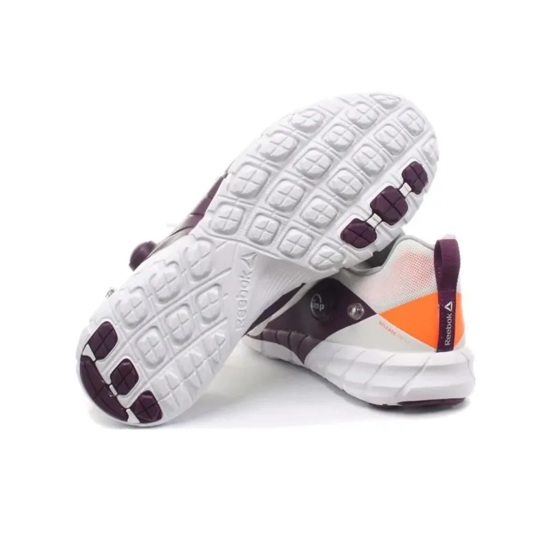 Reebok Zpump Fusion 2.0 Anti-Slip Wear-Resistant Low-Top Running Shoes Women's Beige Purple-2