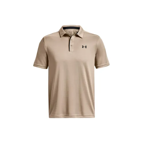 Under Armour Polo Shirts Men Yellow Brown