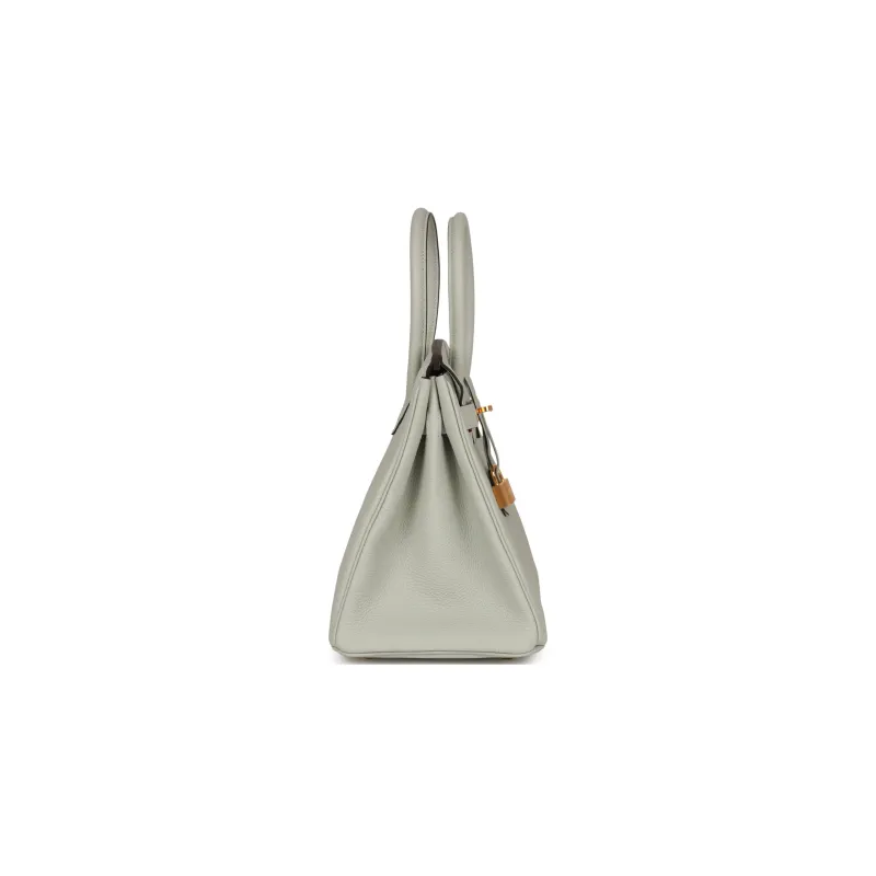HERMES Birkin Togo Calfskin Birkin Bag Handbag Regular Women's 0WGris Neve Ice Crystal Gray-3