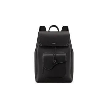 DIOR Saddle Grained Calfskin Backpack Regular Men's Black