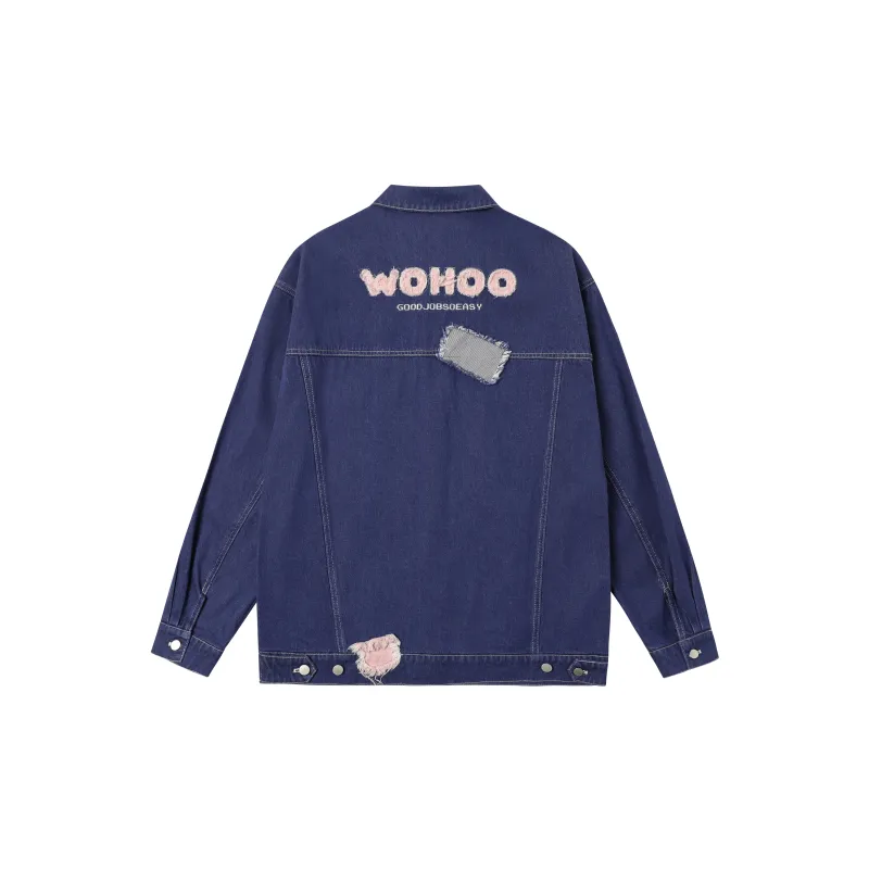 WOHOO Denim Jackets Unisex-5