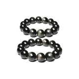Gold Sheen Obsidian Couple Beaded Bracelet
