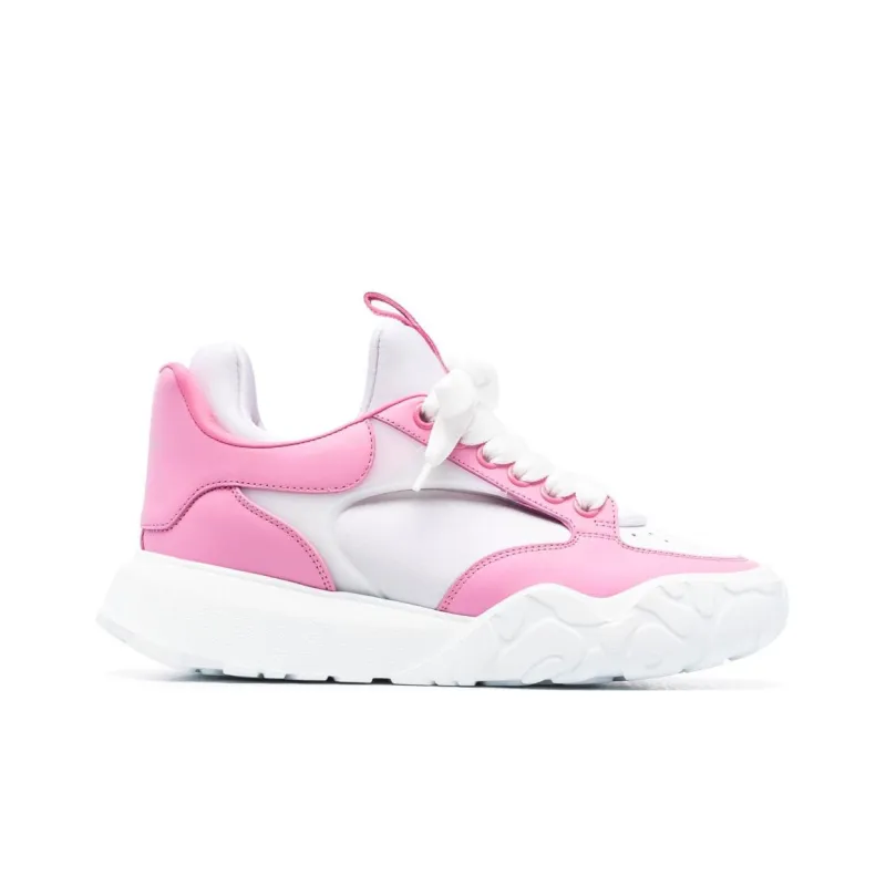 Alexander McQueen Court Low-Top Casual Shoes Women's White Pink-1