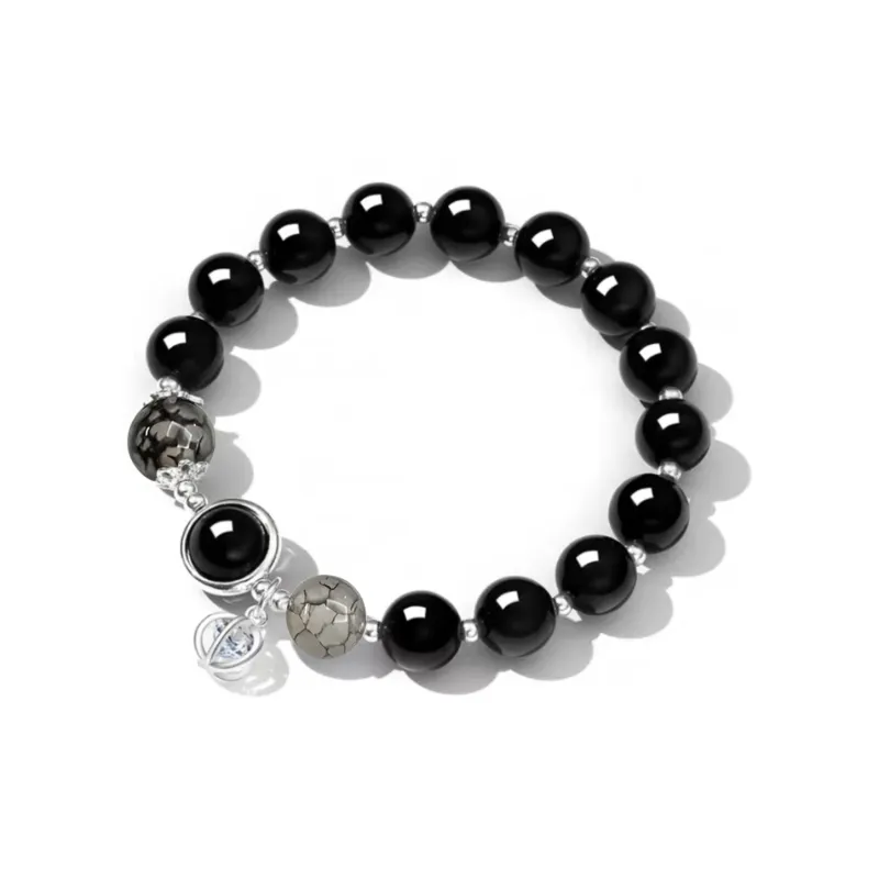 Teddy Bear Collection Obsidian Bracelets Unisex-0
