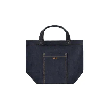 A.P.C Logo Embroidered Thais Tote Bag
