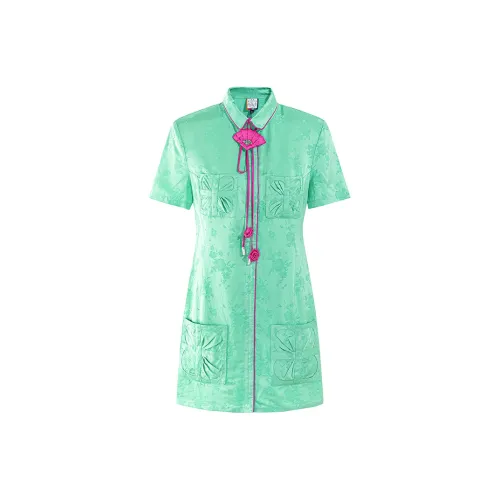 MUKZIN New Wudan Series Cheongsams Women's Green