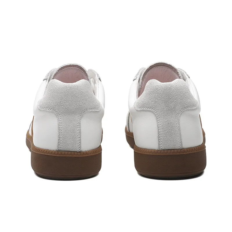 CHARRIOL German Army Trainers Slip Resistant Low Top Casual Skateboard Shoes Men's White-4
