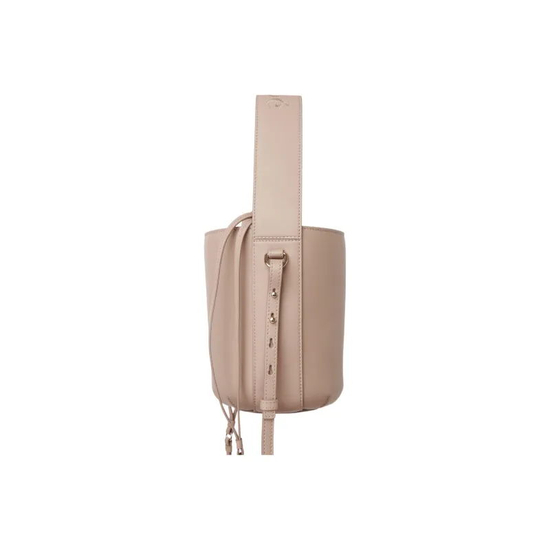 Chloe Smooth Calfskin With Lambskin Accents Bucket Bag Portable Crossbody Bag Shoulder Bag Women's Pink Beige-2