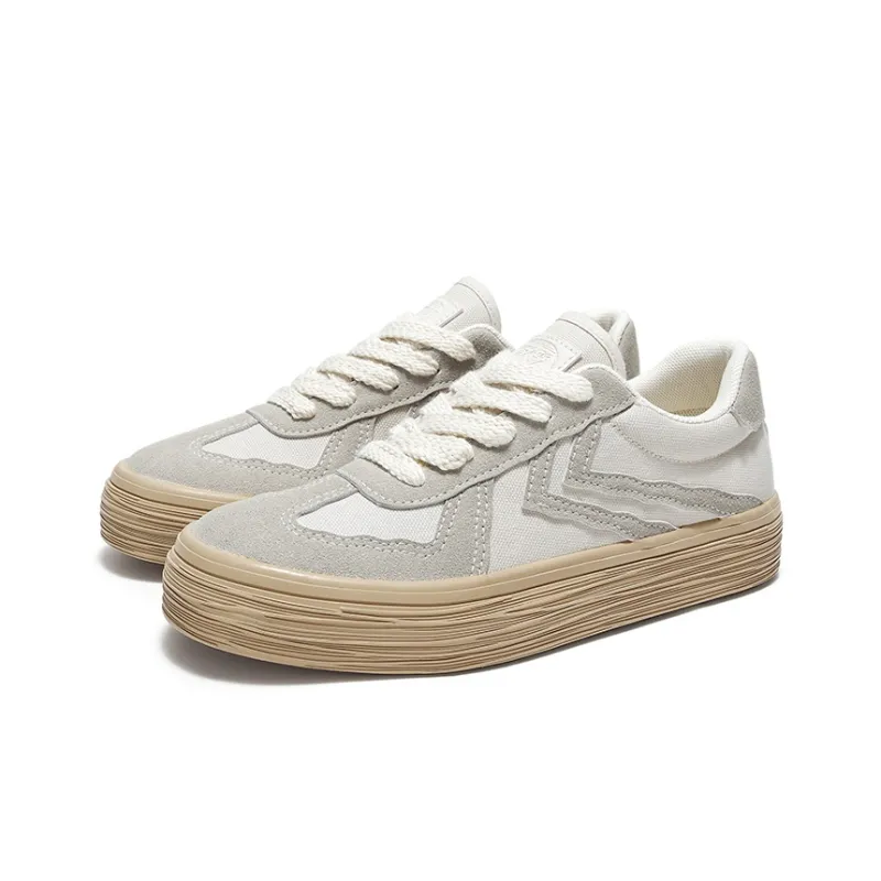 Feiyue German Army Trainers Low-Top Skateboard Shoes Unisex Beige Khaki-2