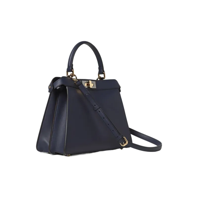 FENDI Leather One Shoulder Handbags Women's Black-2