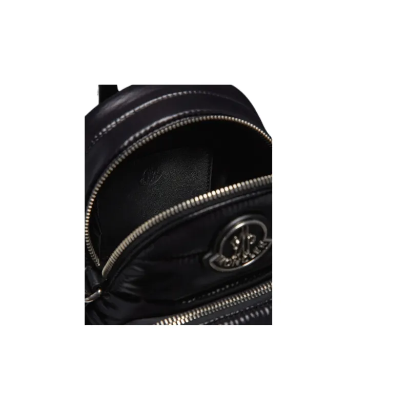 Moncler Leather Shoulder Bag, Crossbody Bag Trumpets Women's Black-4