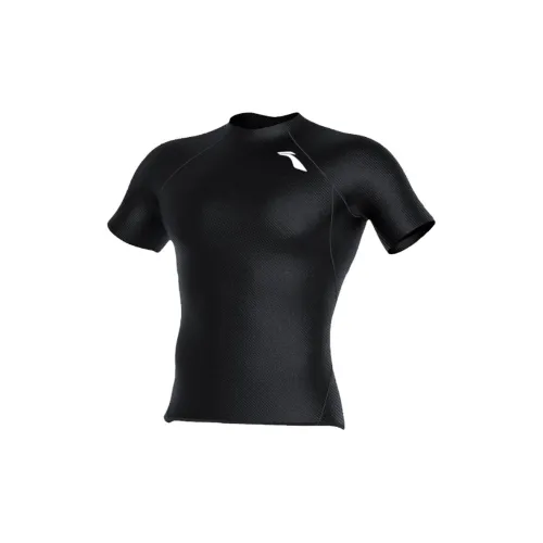 PEAK Swimming Sets Polyester Poolside Unisex Split Black Gold Black Blue