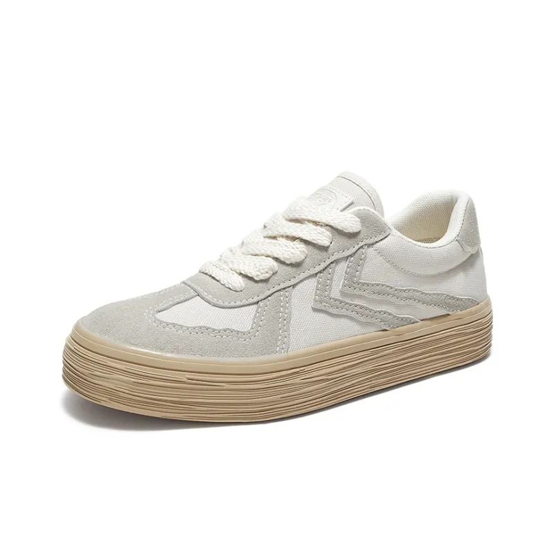 Feiyue German Army Trainers Low-Top Skateboard Shoes Unisex Beige Khaki-1